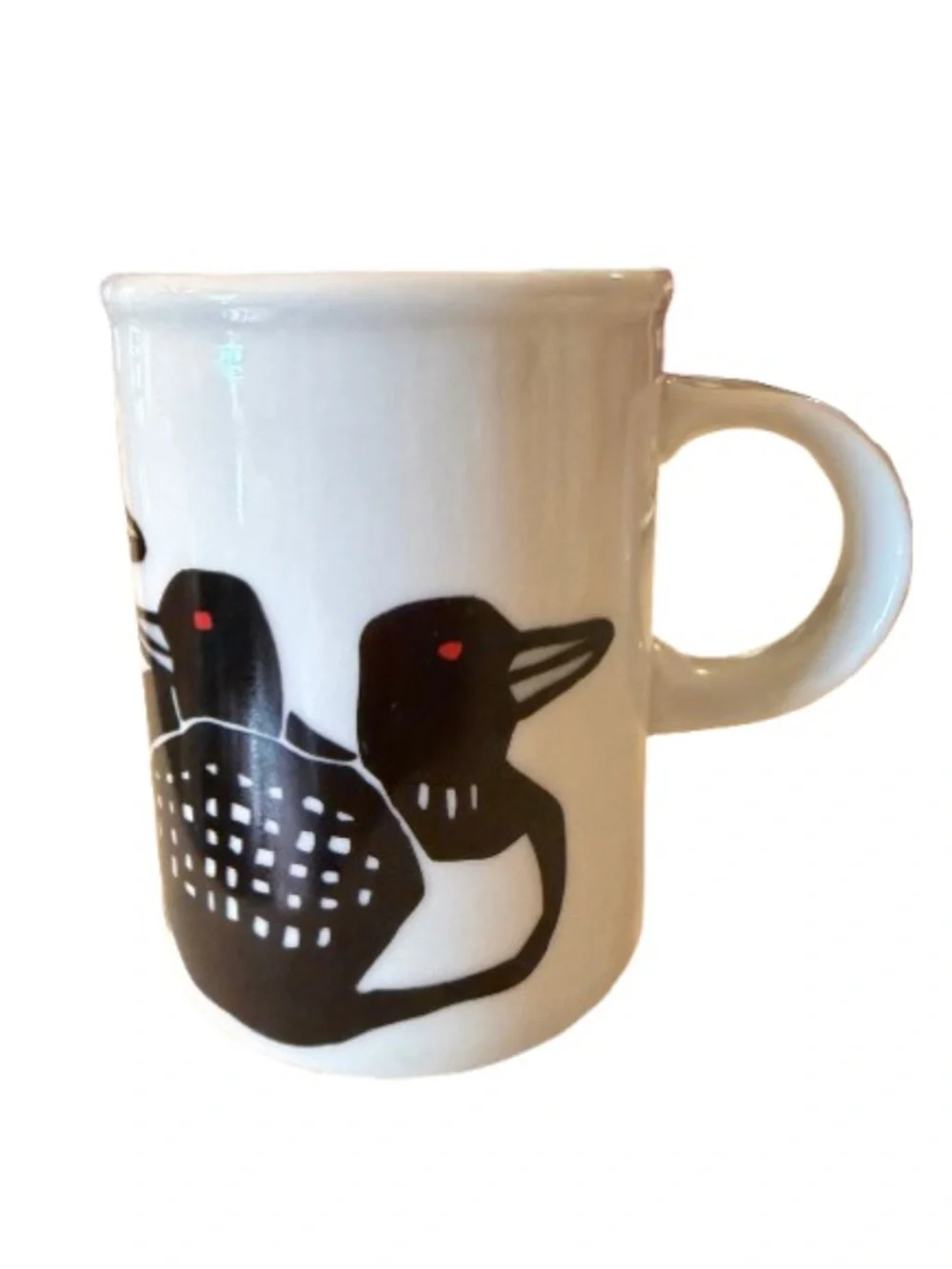 Marc Tetro Danesko Canada Wildlife Mugs Set of 2 Geese & Loons PopArt Cabincore - Picture 5 of 14
